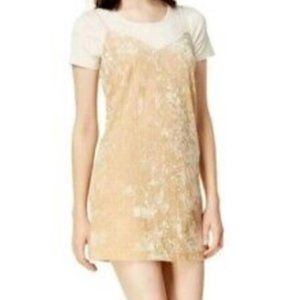 Kensie | Velvet Beige Sleeveless Dress - E76